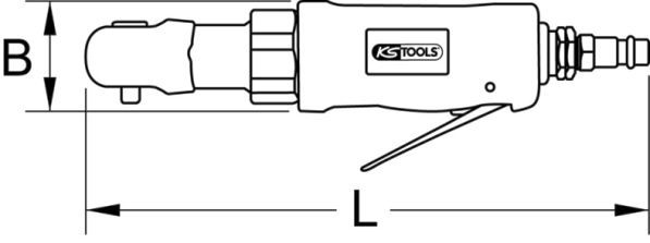 KS TOOLS Käristiga kruvikeeraja (suruõhk) 515.5515